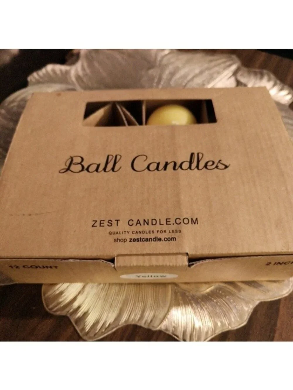 NEW Zest Candles 2 in Round Pale Yellow Candles 5 pcs.